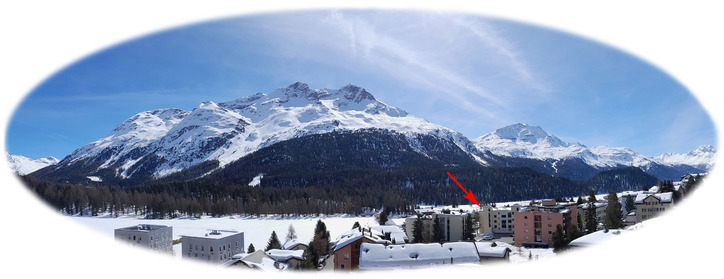 Frische Ferienwohnung in St. Moritz mit Bergblick